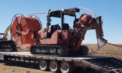 Ditch Witch HT115 plow and reel carrier